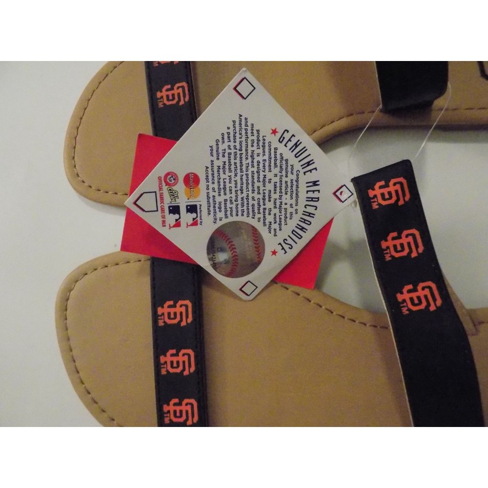 Women's San Francisco Giants Double-Strap Sandals Size XL Shoe 11-12 - Picture 4 of 6